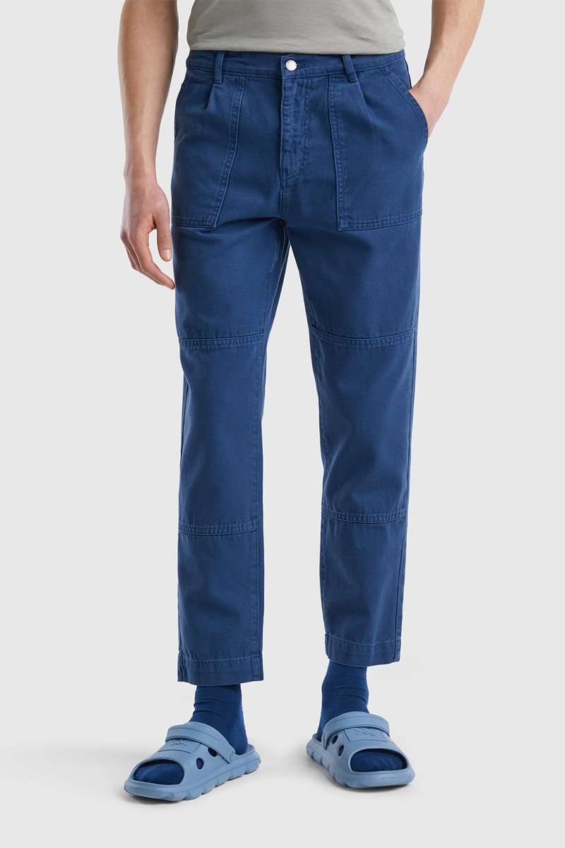 Pantalon droit 7/8 Bleu marine