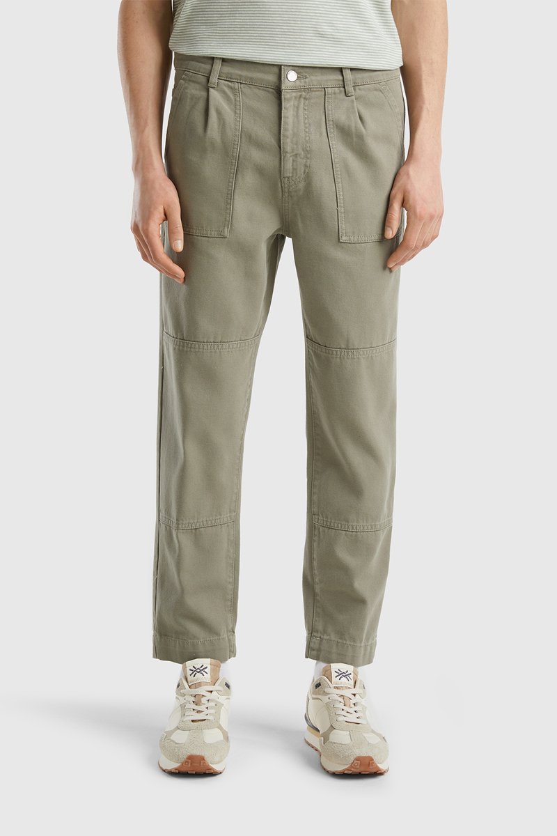 Pantalon droit 7/8 Marron