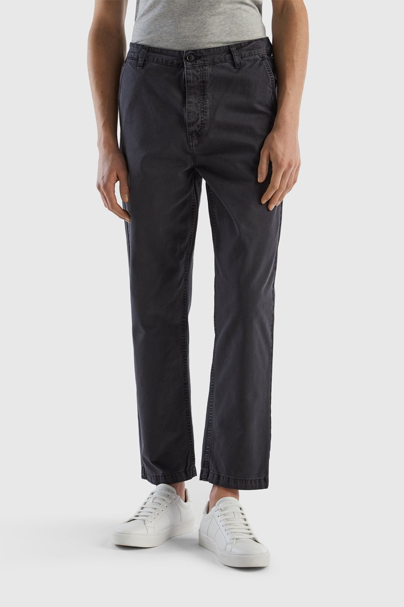 Pantalon droit Gris foncé