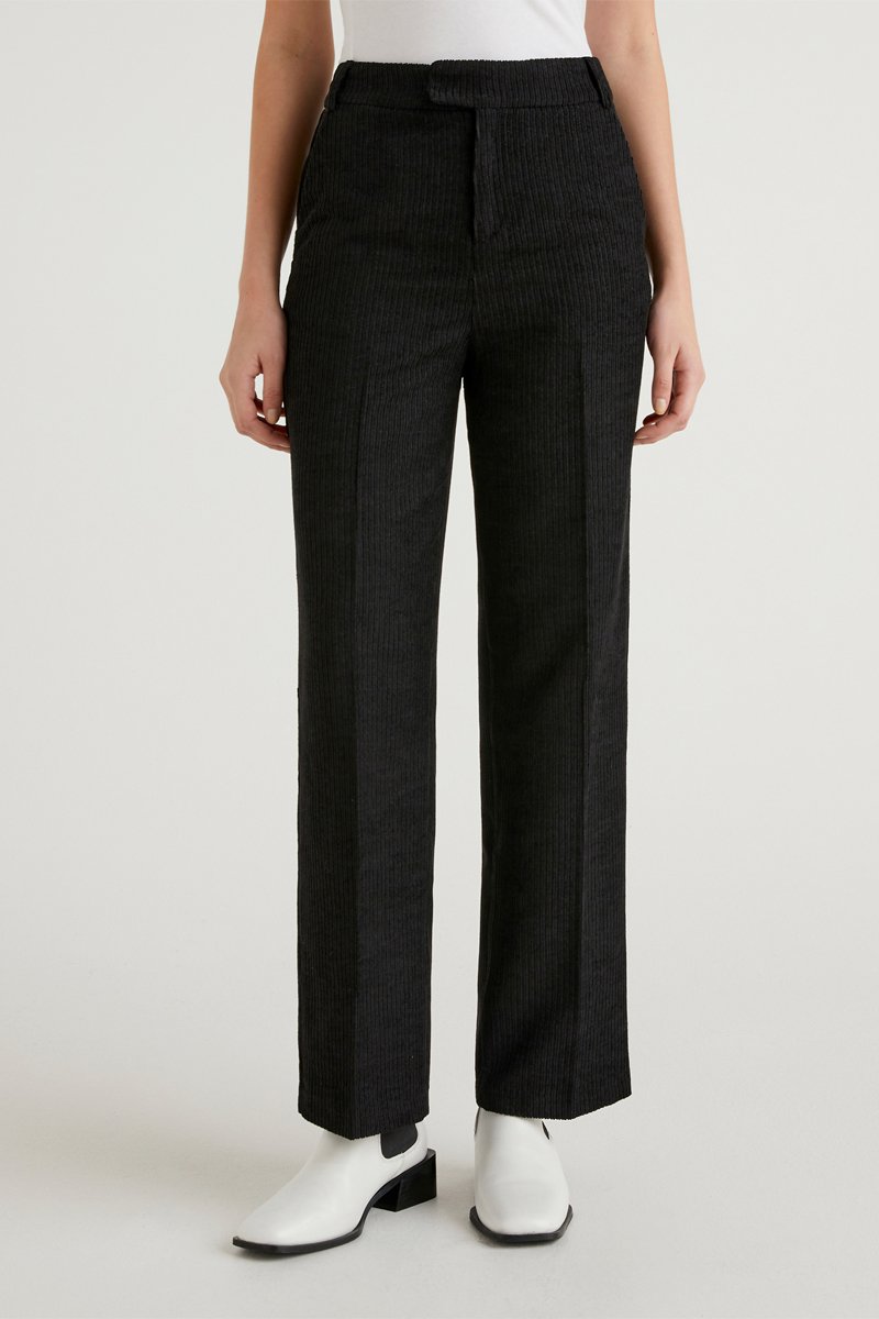 Pantalon wide legs en velours Noir