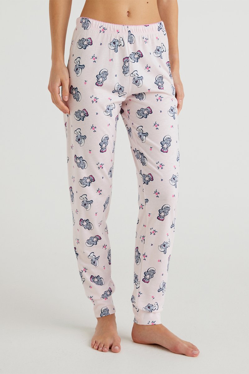 Jogging Les Schtroumps Rose