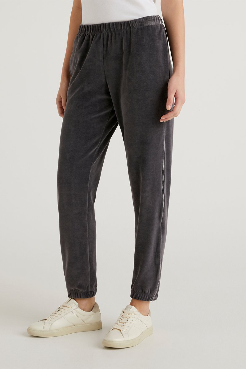 Jogging en velours Anthracite