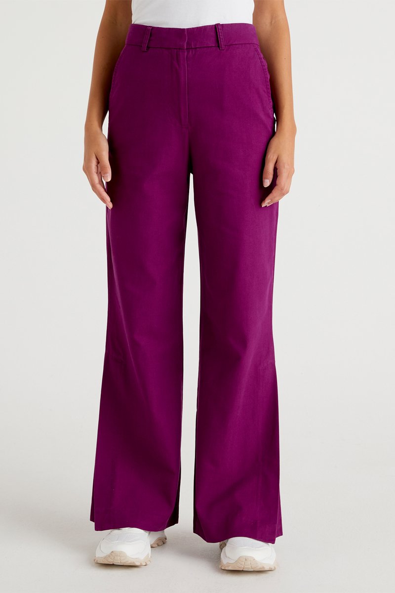 Pantalon wide legs Violet