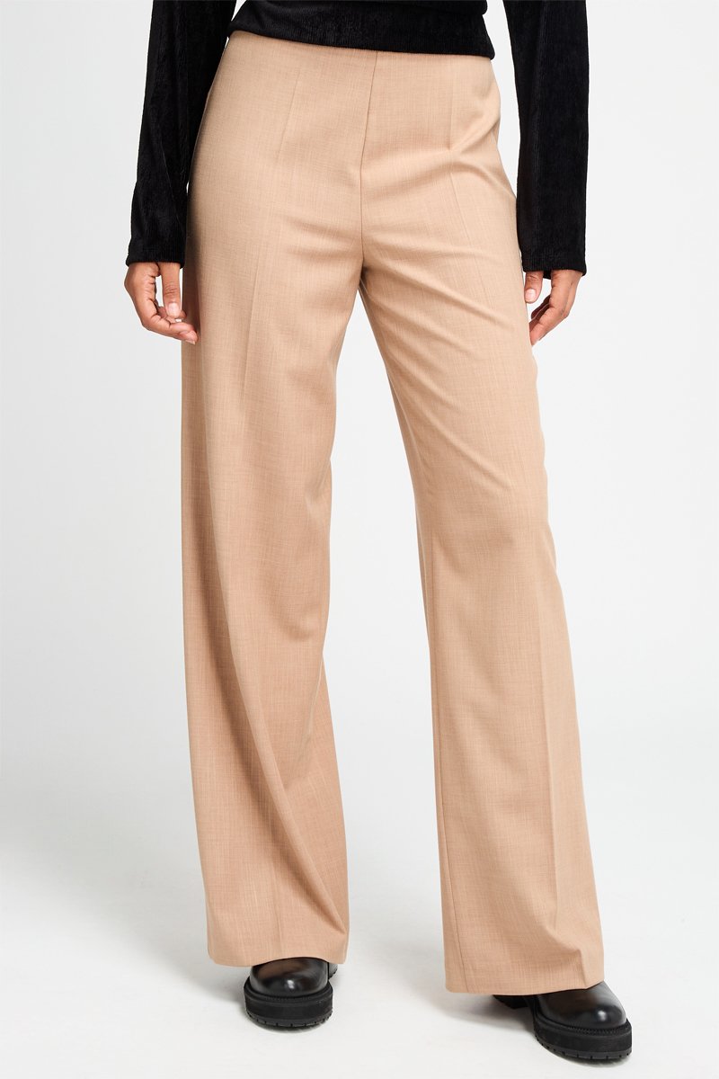 Pantalon wide legs taille haute Nude