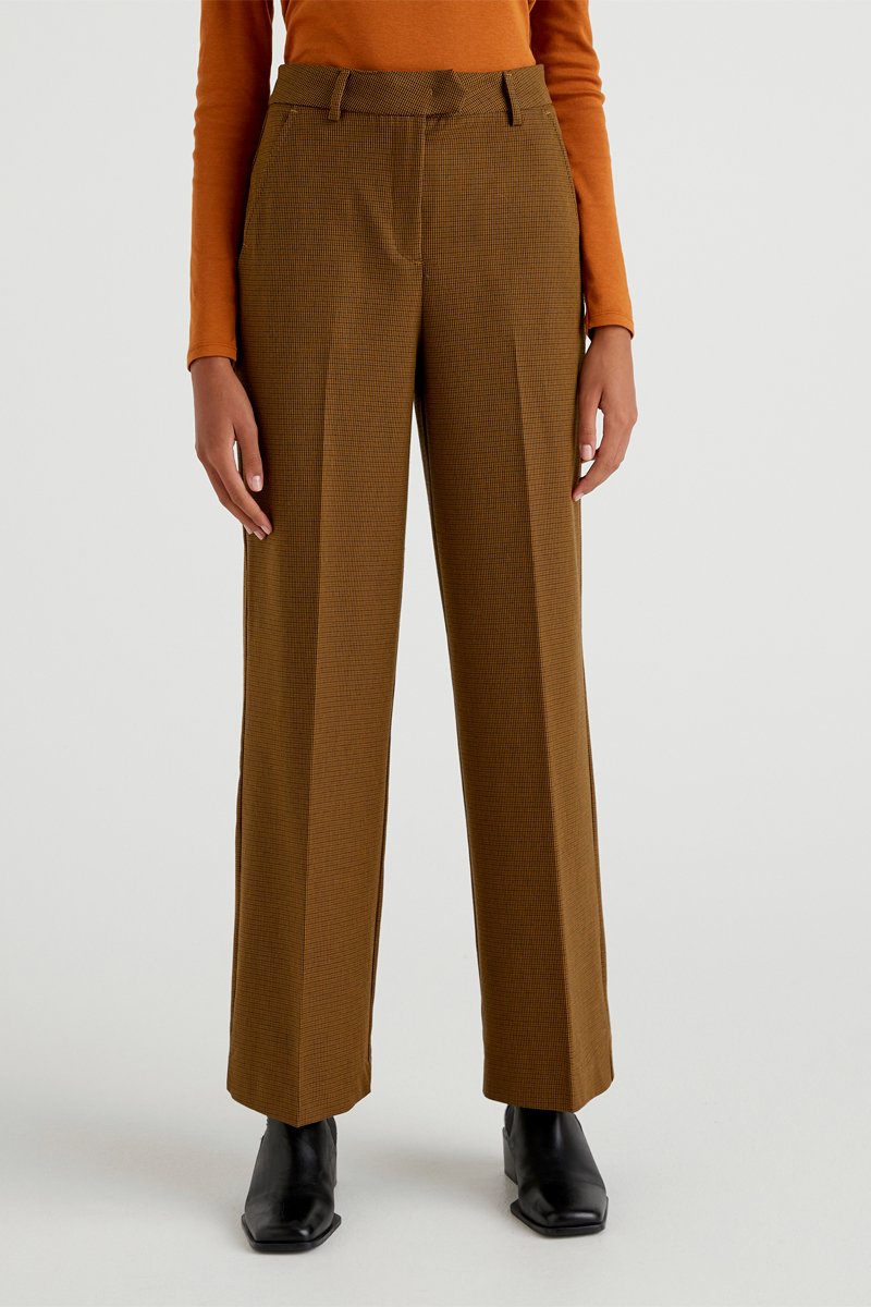 Pantalon droit Camel