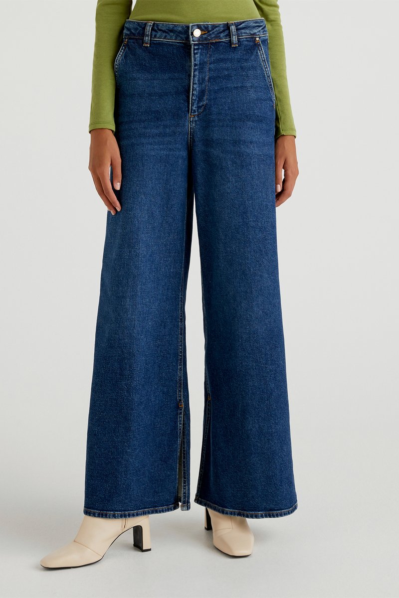 Jean palazzo Bleu foncé