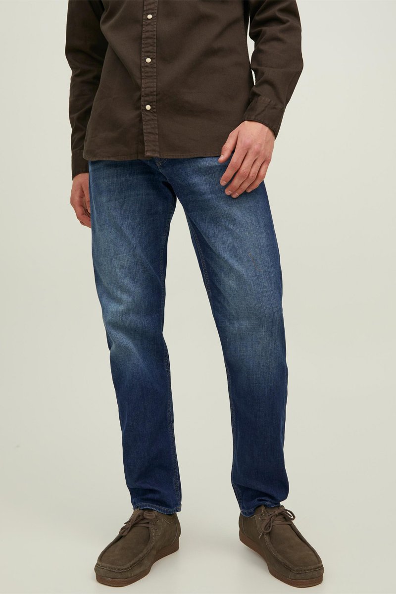 Jean droit en coton biologique Bleu