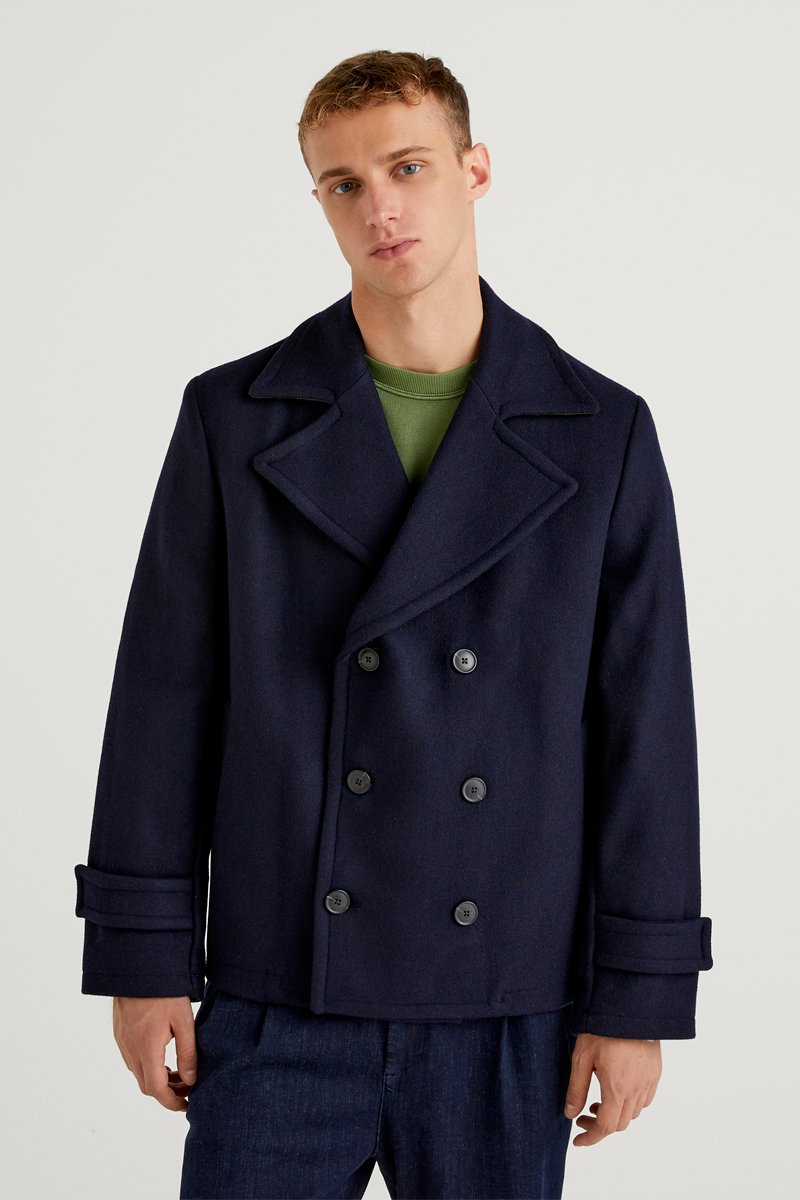 Veste en laine Bleu nuit