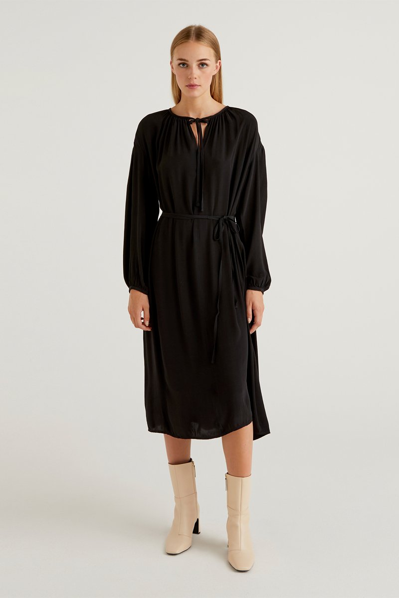 Robe midi Noir