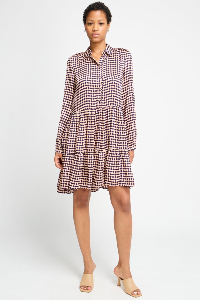 Robe patineuse Rose et bleu marine