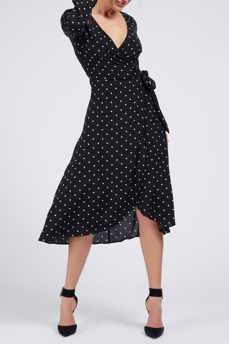 Robe portefeuille Noir