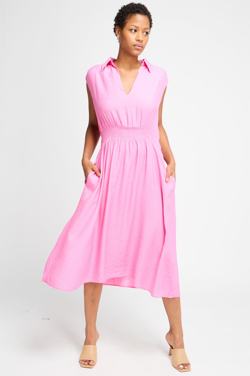 Robe midi Fuchsia