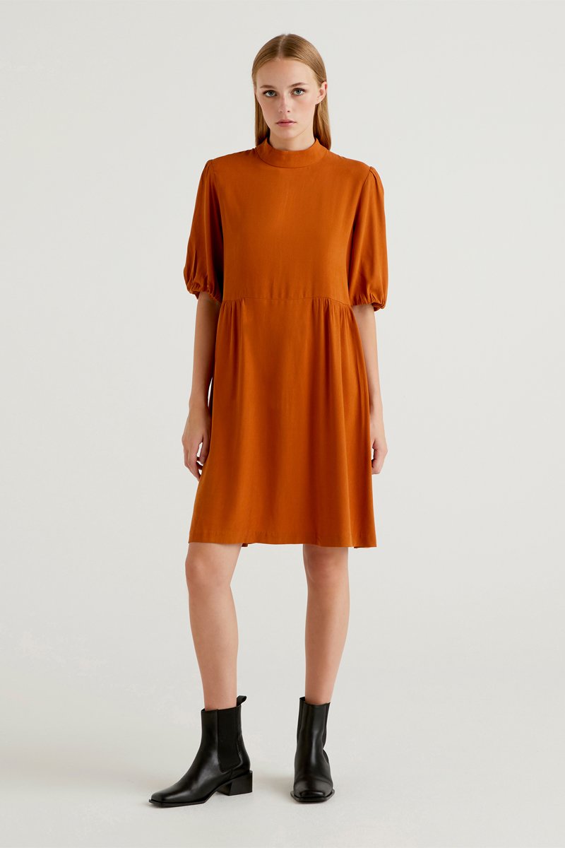 Robe droite Orange