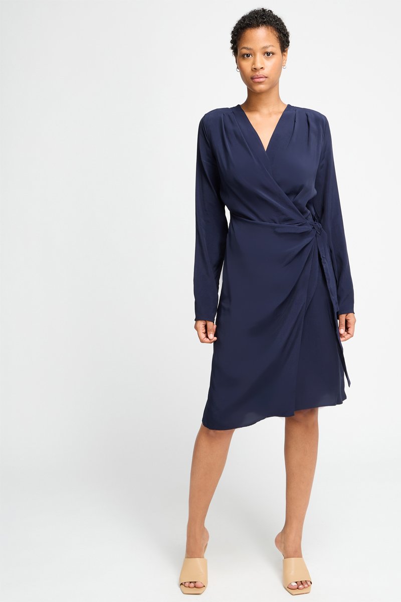 Robe portefeuille Bleu marine
