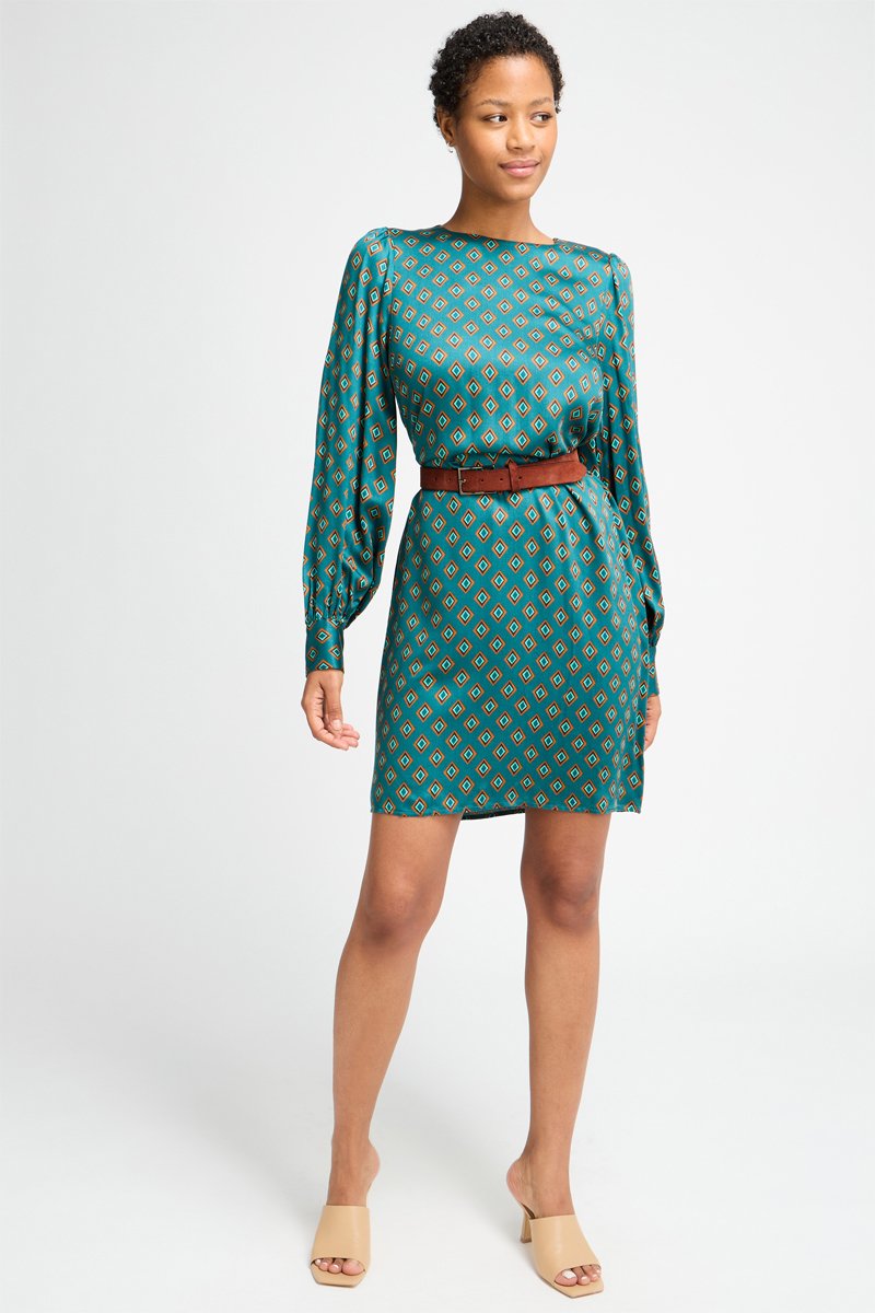 Robe droite Bleu canard