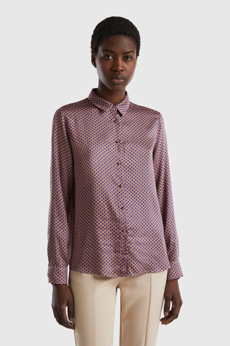 Chemisier Indigo et jaune