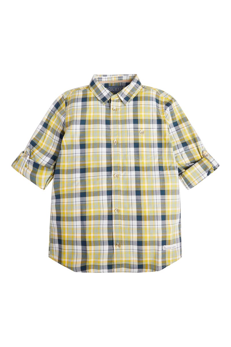Chemise Jaune et bleu marine