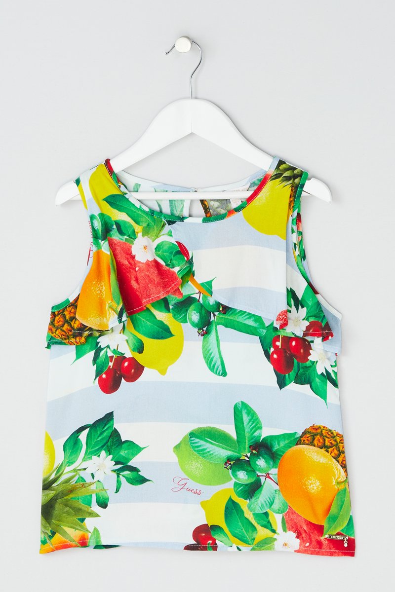 Blouse Blanc et vert