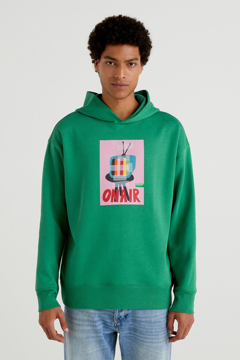 Sweat à capuche Vert