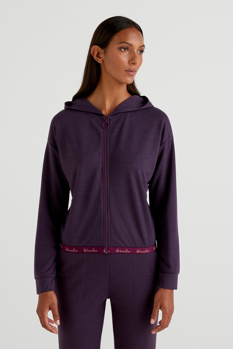 Sweat à capuche Violet
