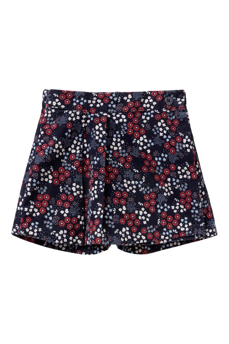 Jupe-short en velours Bleu