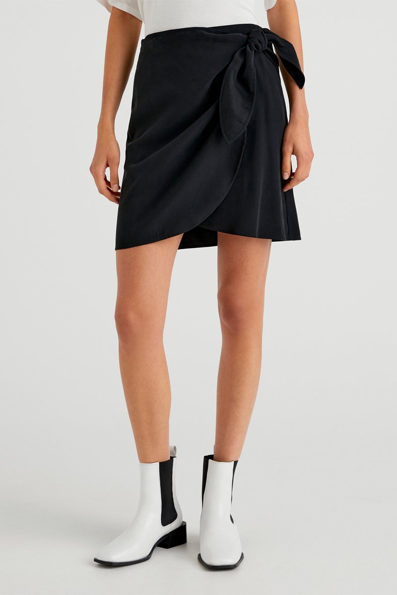 Jupe portefeuile Noir