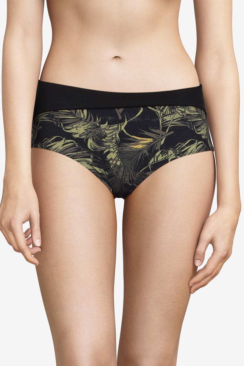 Bas de maillot taille haute Honduras - Noir et vert - Fémilet