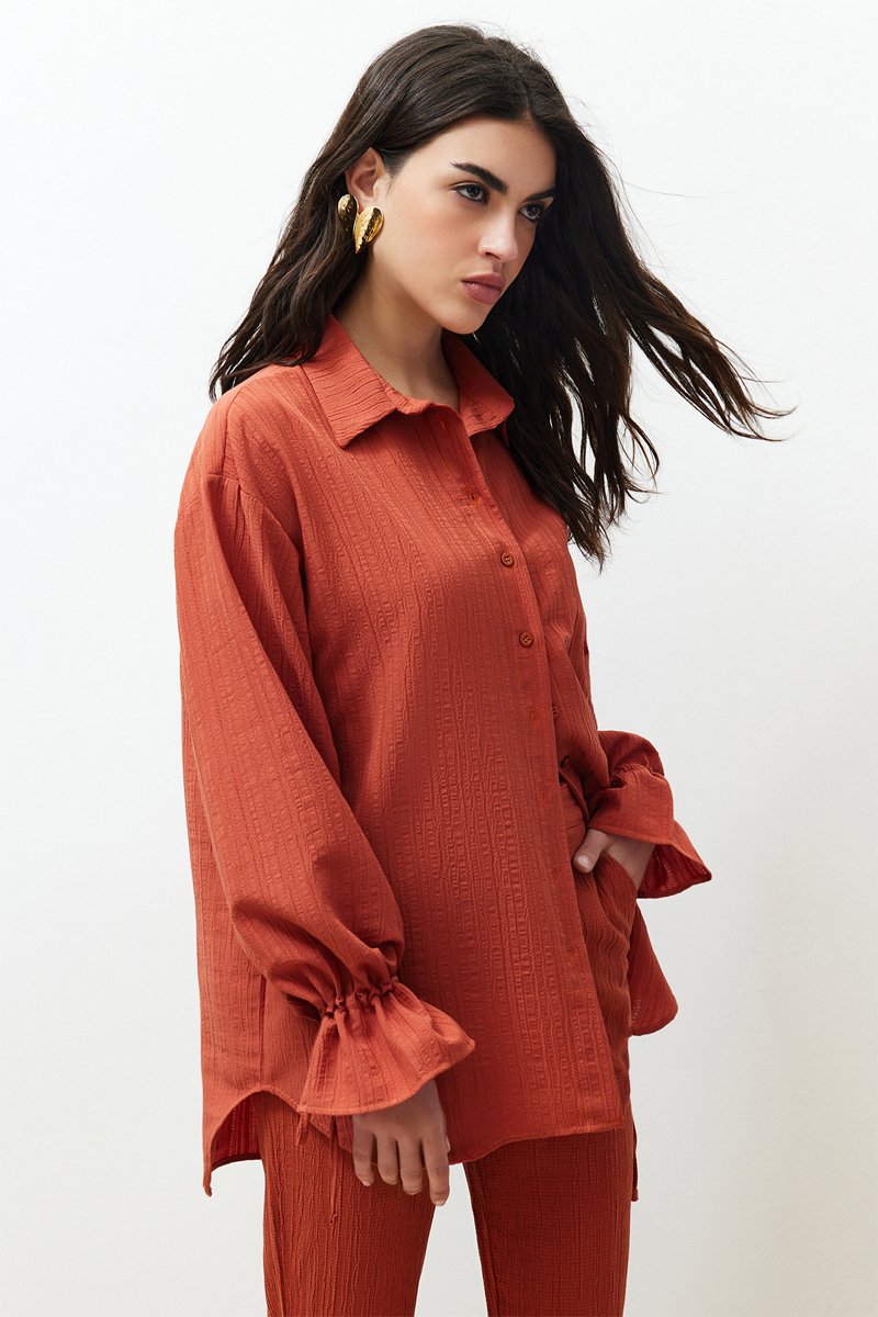 Chemisier - Rouge brique