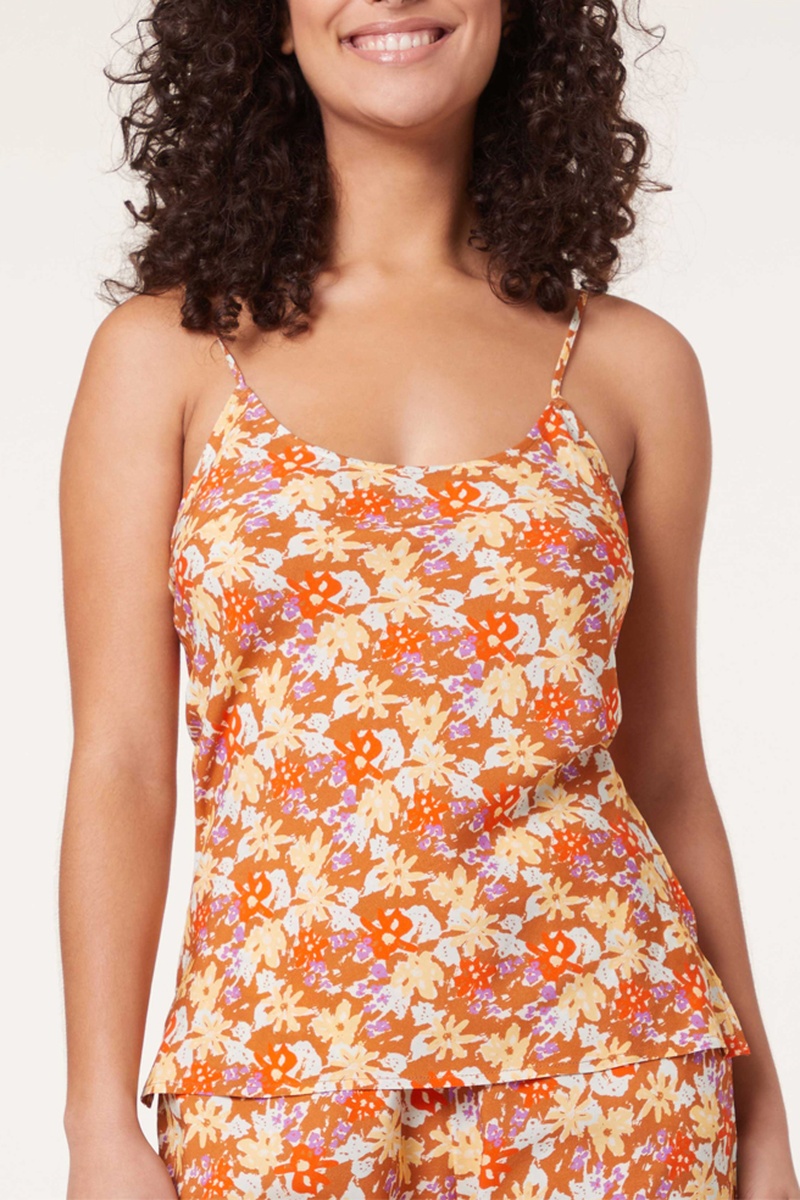 Top Beauty Orange et camel - Darjeeling