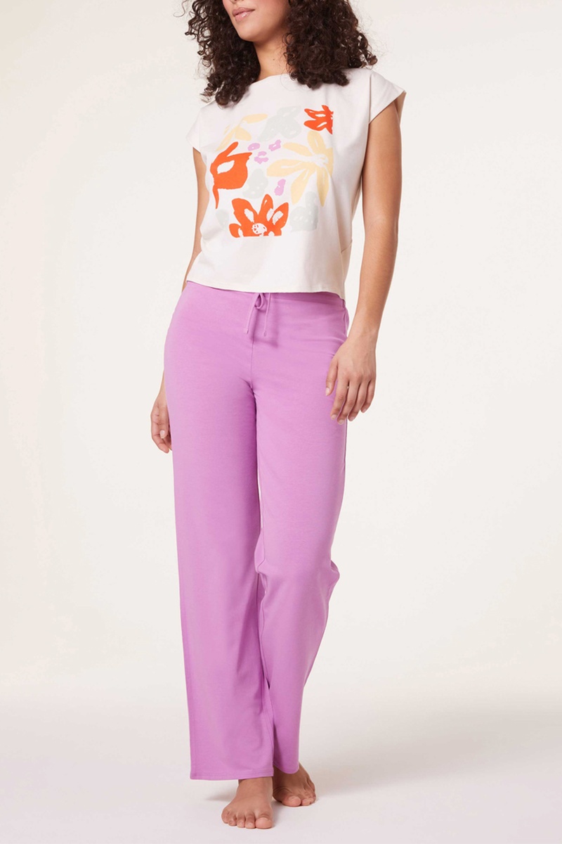 Pyjama Joba Mauve et blanc - Darjeeling