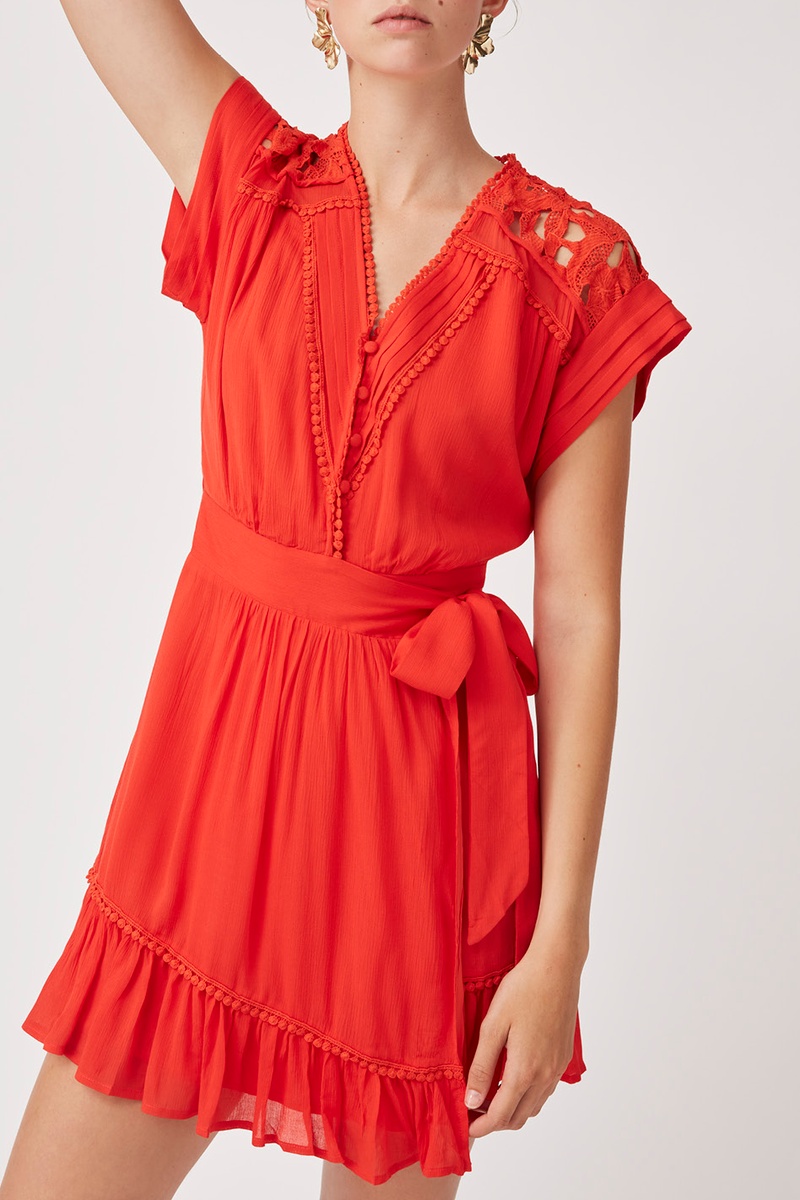 Robe portefeuille Caliste Orange