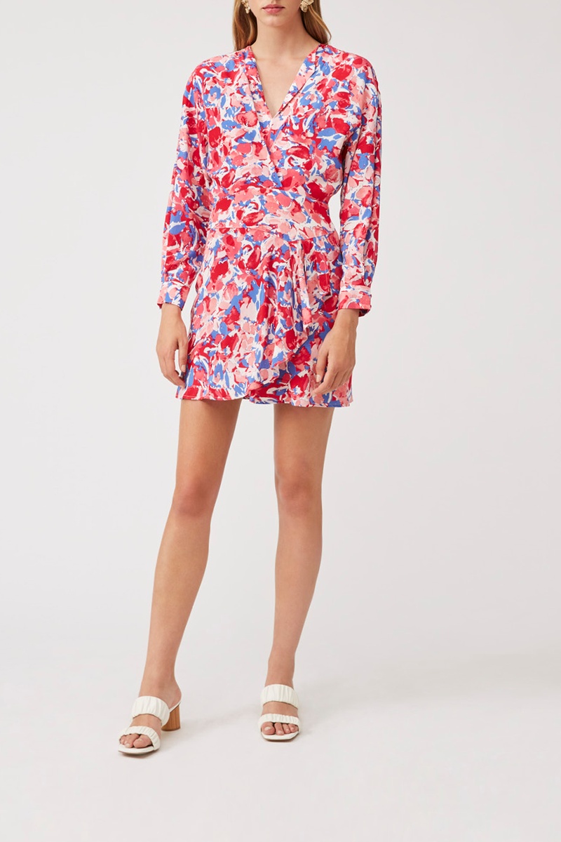 Robe portefeuille Carmen Fuchsia