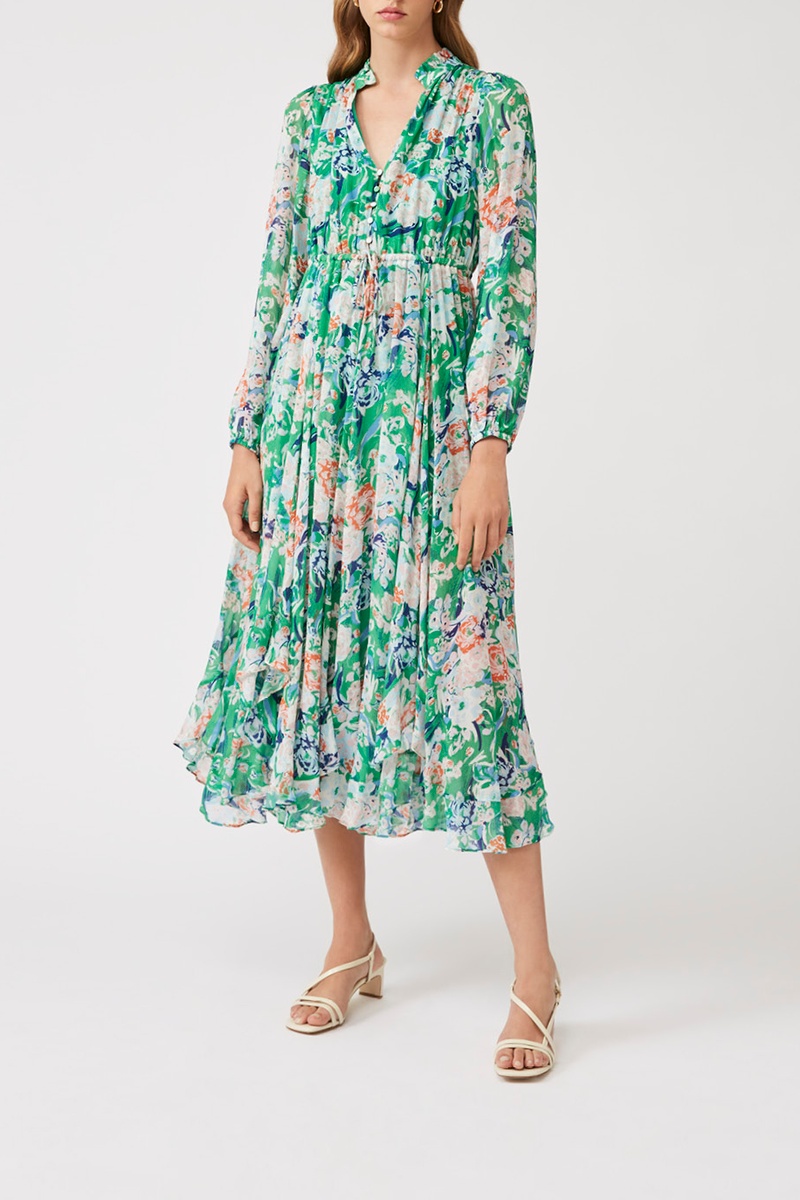 Robe plissée Cleofe Vert