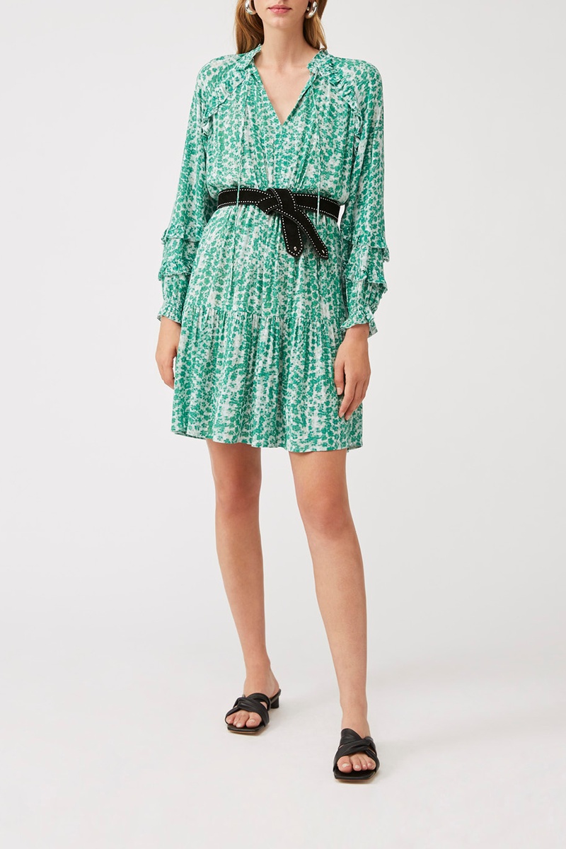 Robe volantée Caye Vert