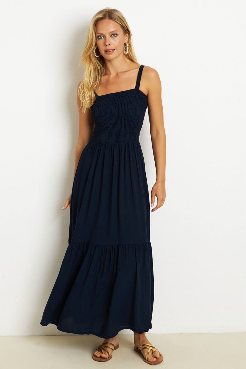 Robe longue - Bleu marine