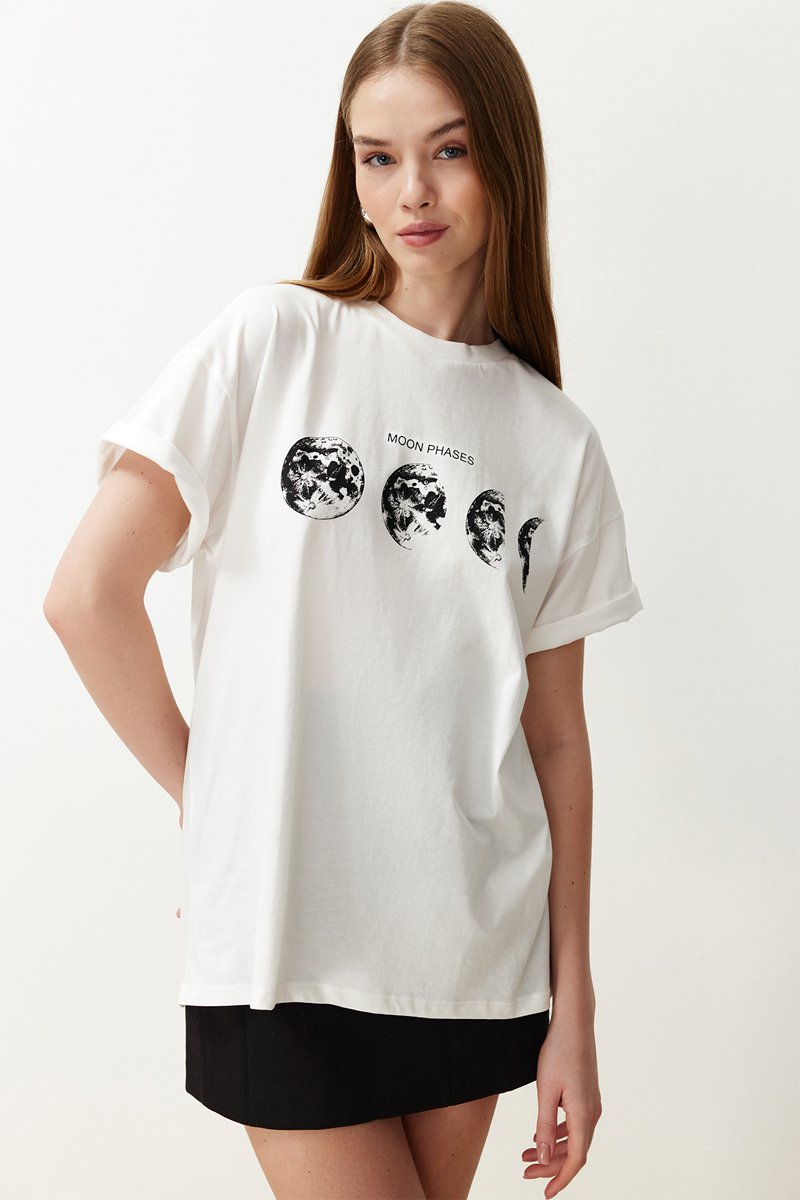 T-shirt boyfriend - Blanc