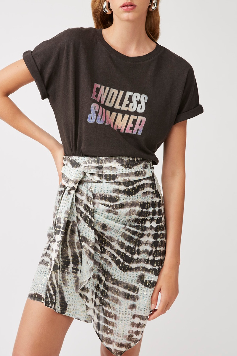 Jupe portefeuille taille haute Fairy Noir