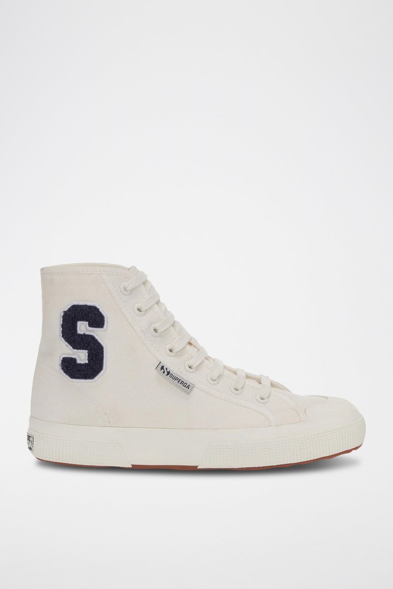 Tennis montantes 2295 COTTON TERRY PATCH - Blanc