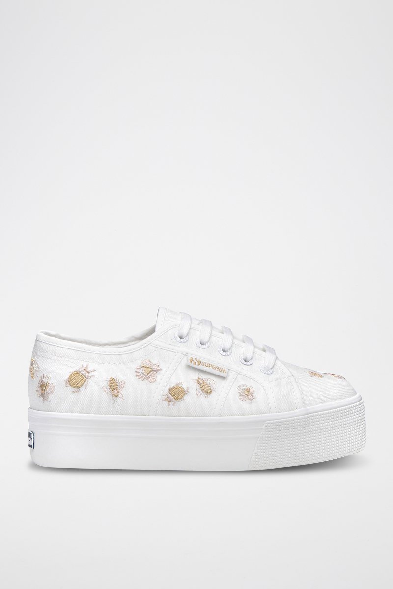 Tennis plateformes INSECTEMBROIBERY COTW - Blanc