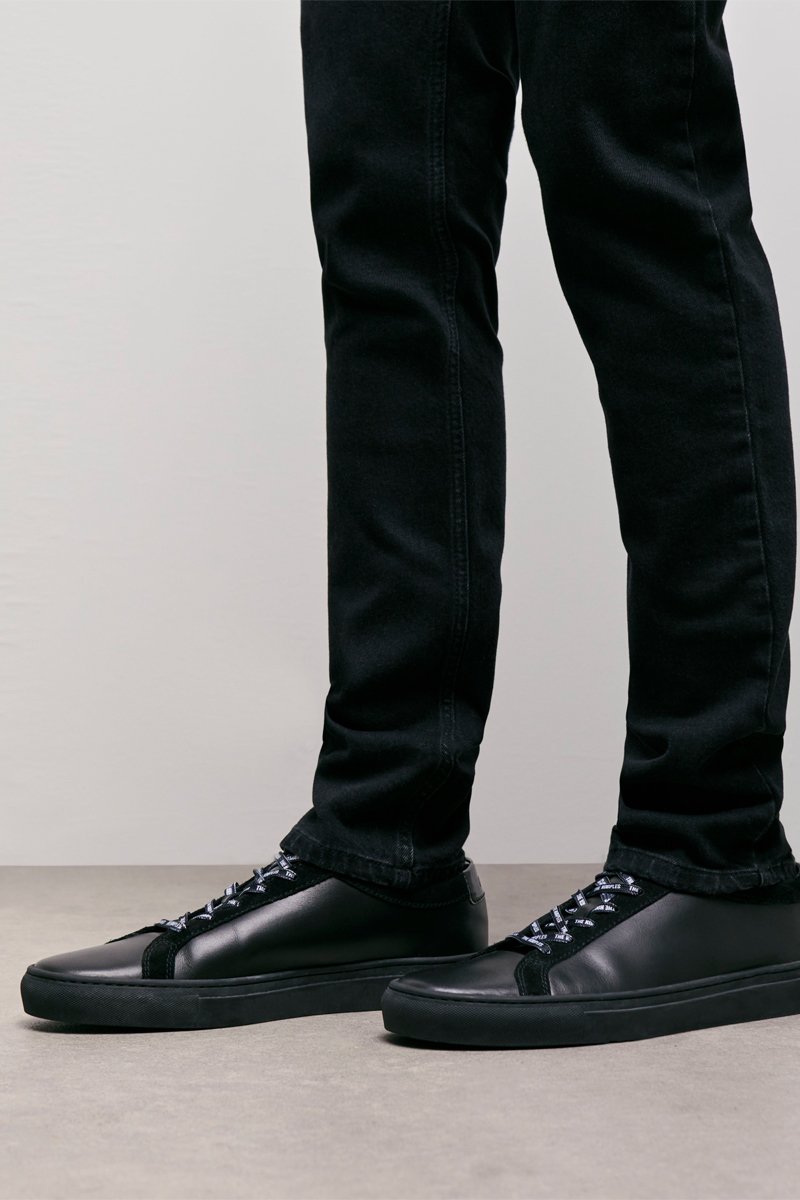 Baskets en cuir Noir