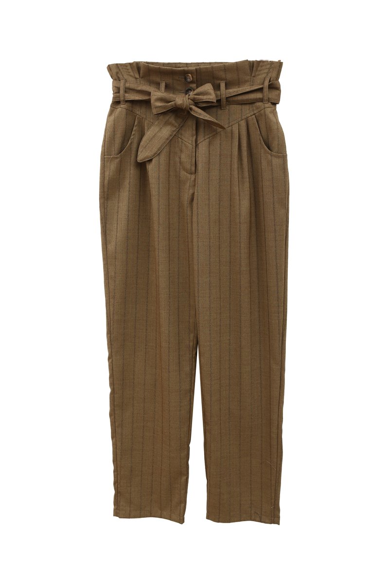 Pantalon carotte Kaki