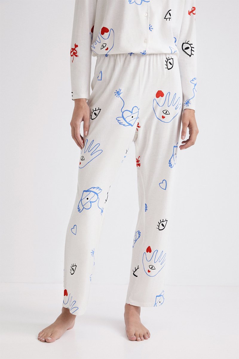 Pantalon fluide Blanc