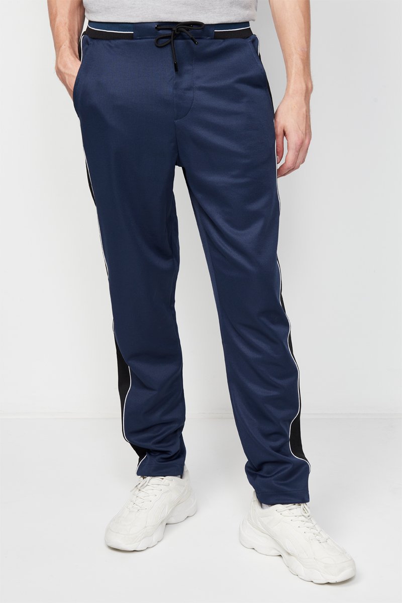 Pantalon de survêtement en soie Bleu marine