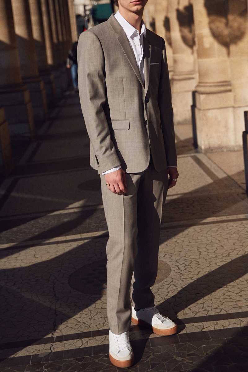 Chino en laine Beige