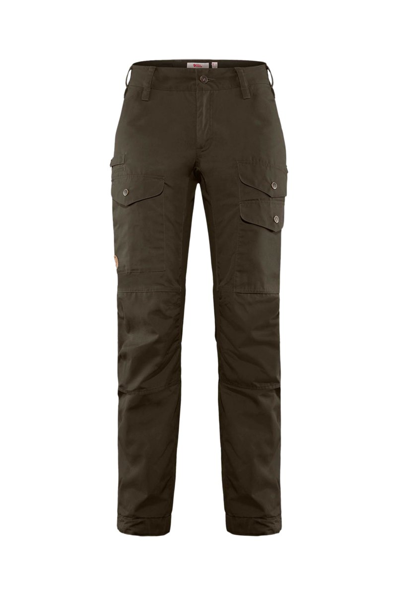 Pantalon slimmer fit en coton biologique Vidda Pro Ventilated - Vert olive foncé