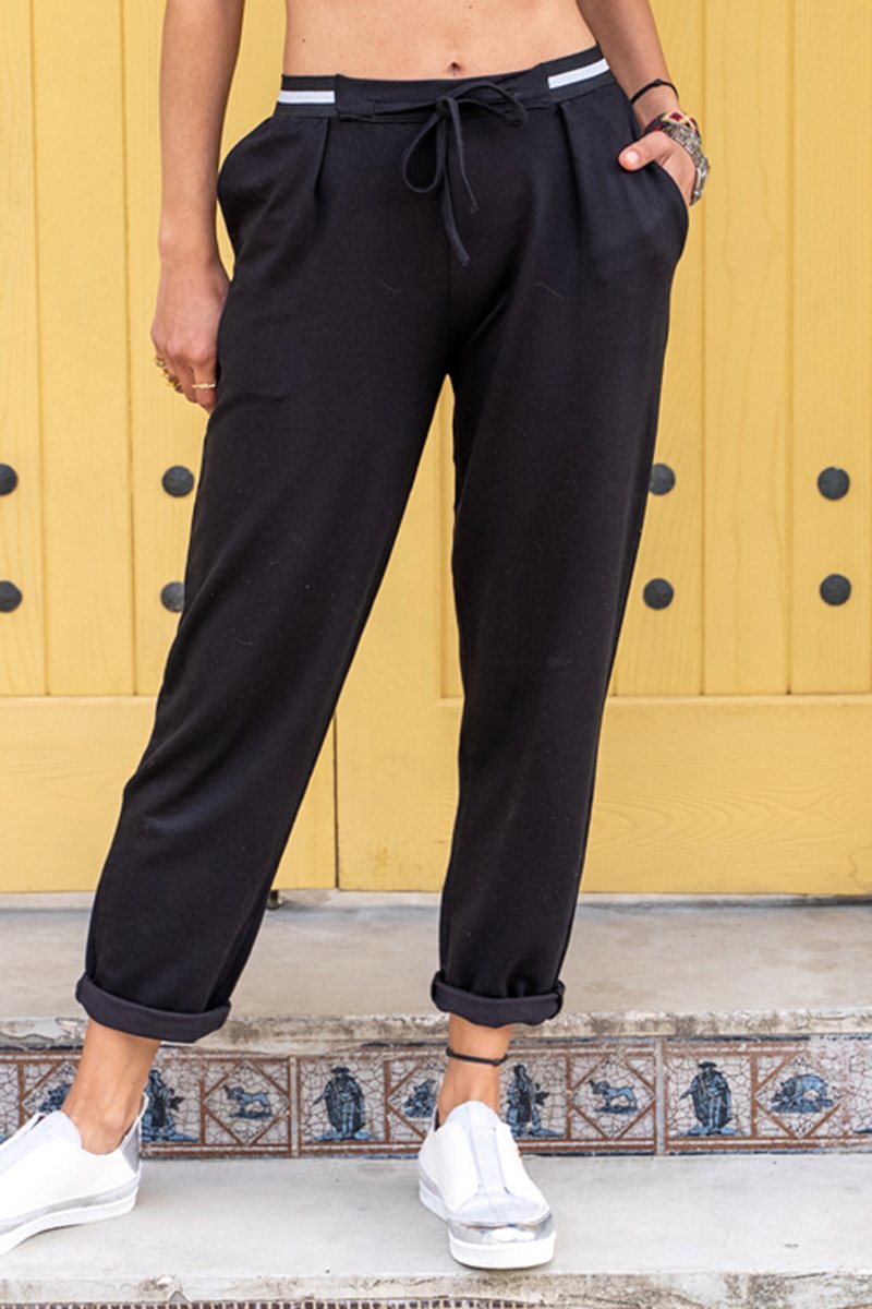 Pantalon 7/8 taille haute - Noir