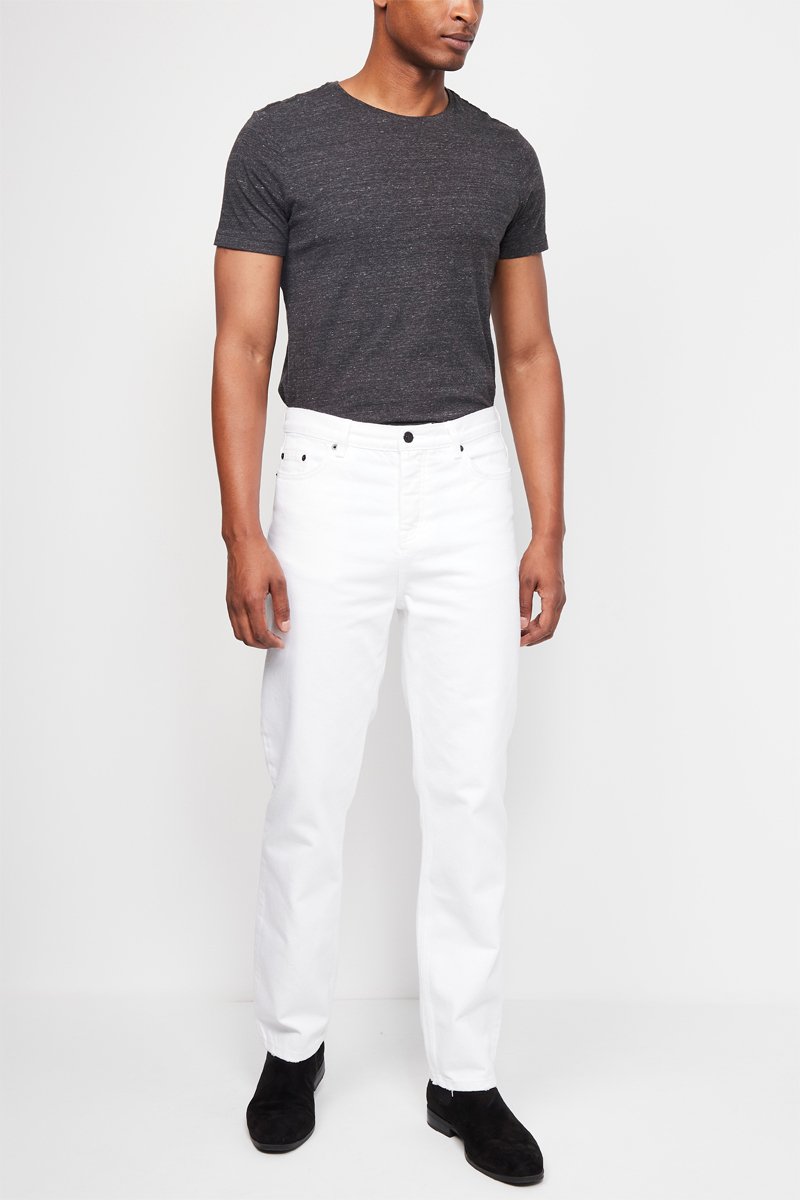 Jean droit Blanc