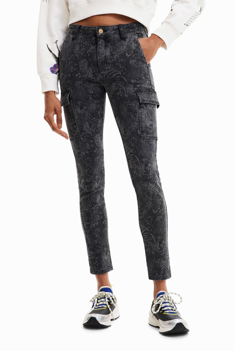 Jean skinny taille haute - Noir