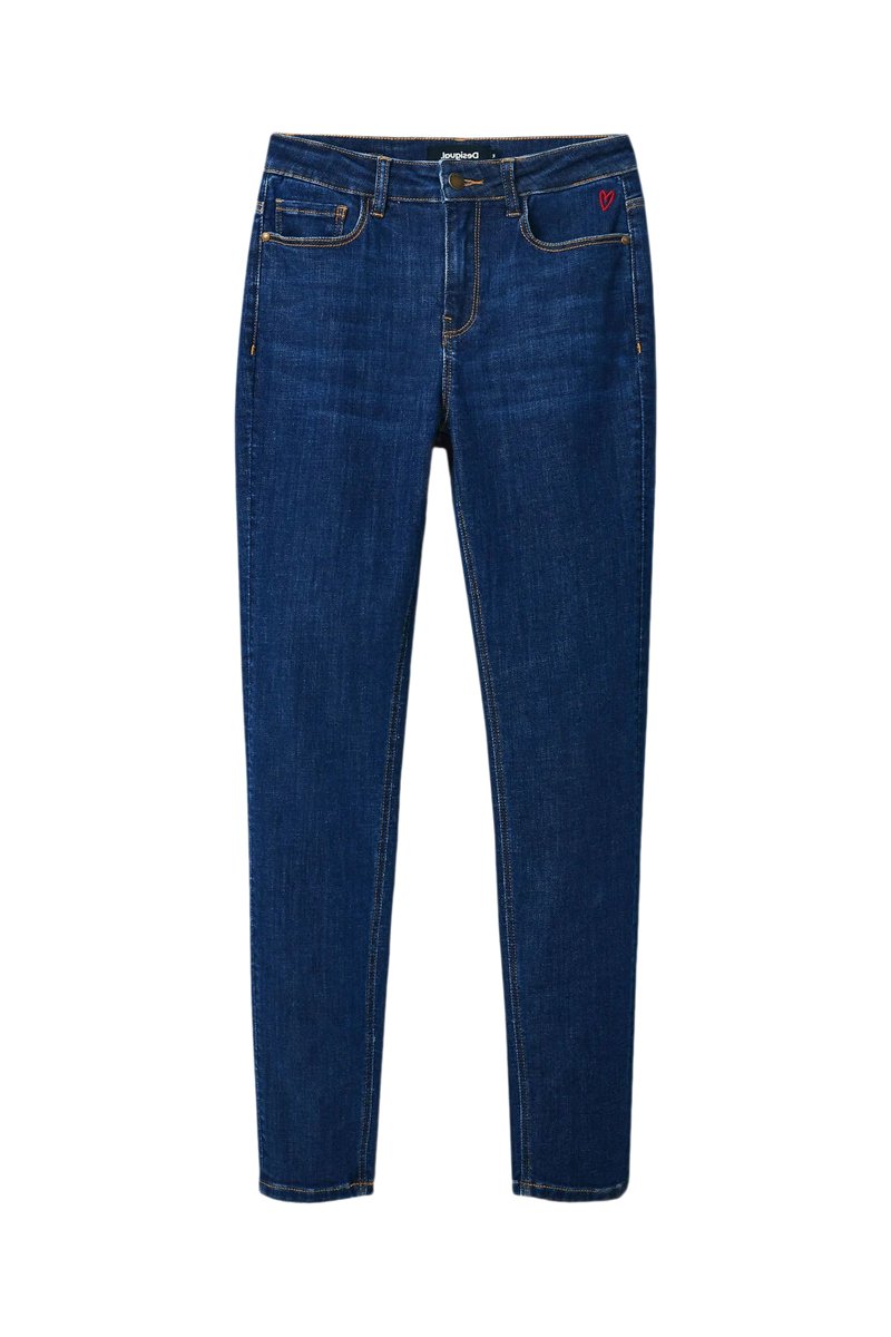 Jean skinny taille haute - Bleu marine