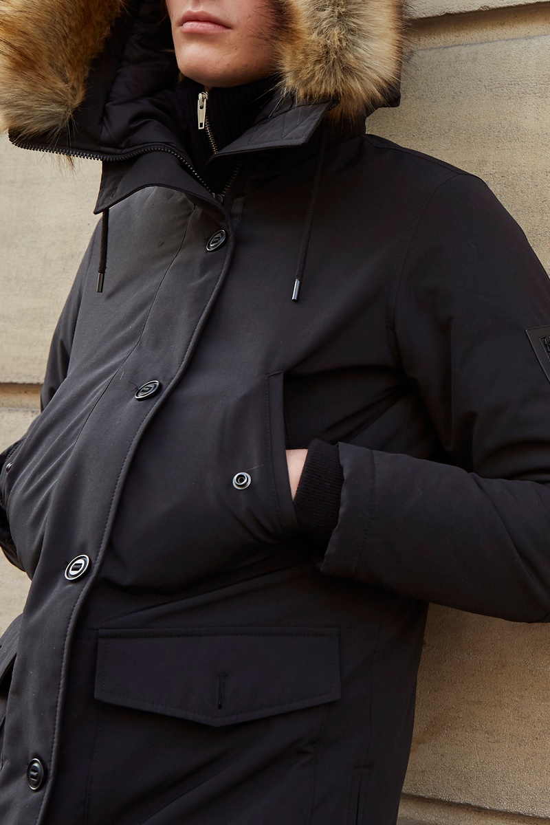 Parka à capuche - Noir